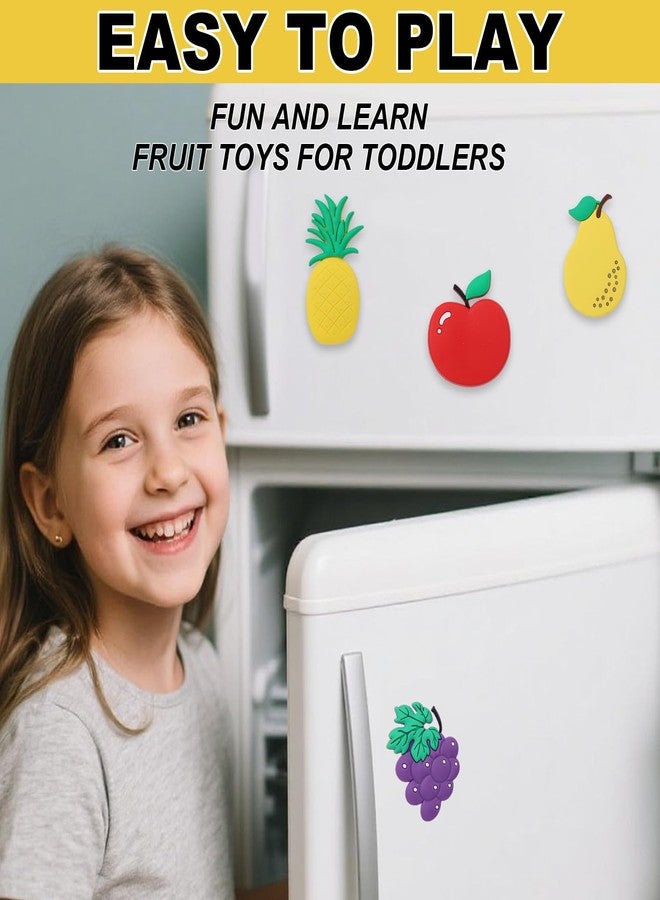 lasuroa 10pcs Fruit Refrigerator Magnets, Waterproof PVC Large Size Cute Decorative Fruit Shaped Fridge Magnets Decorations for Children's Baby Educational Toys - Image 5